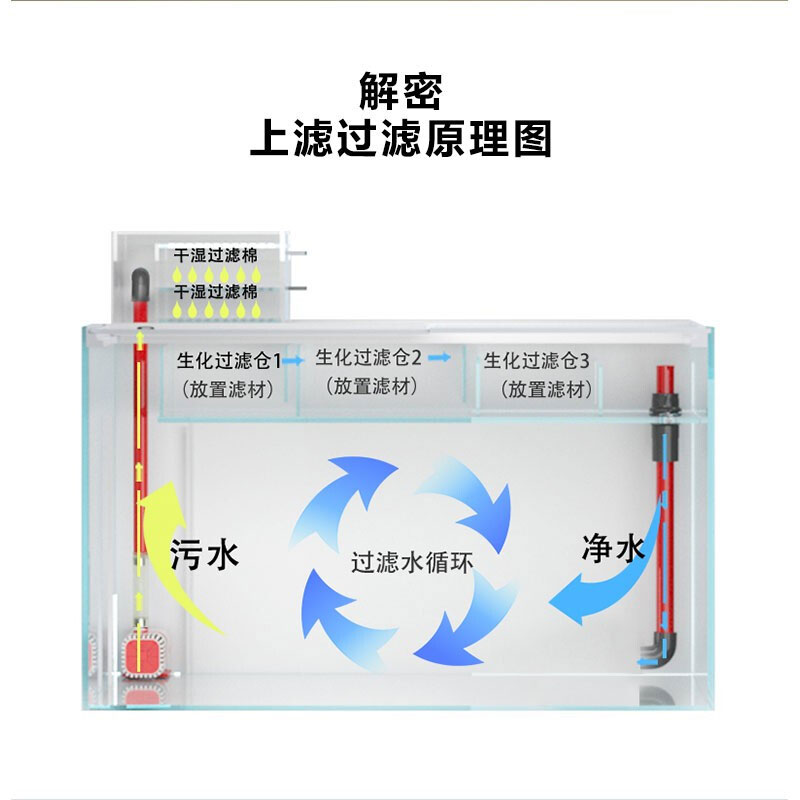 上濾、底濾組合缸